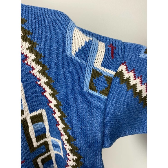 Ruff Hewn Vintage Knit Sweater Crewneck Tribal Blanket Pattern - L - Picture 9 of 15